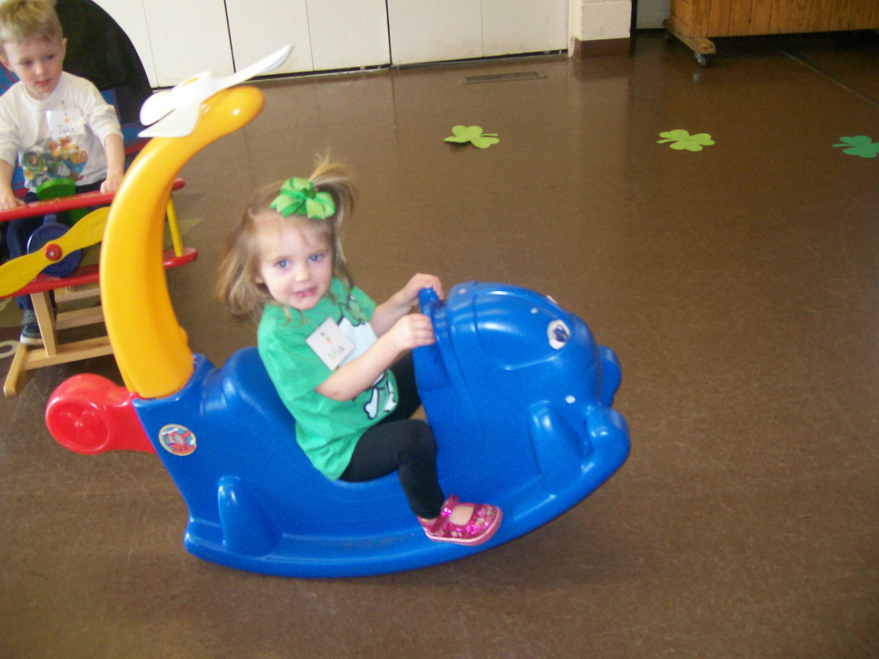 2yr old playing Woodside Nursery School